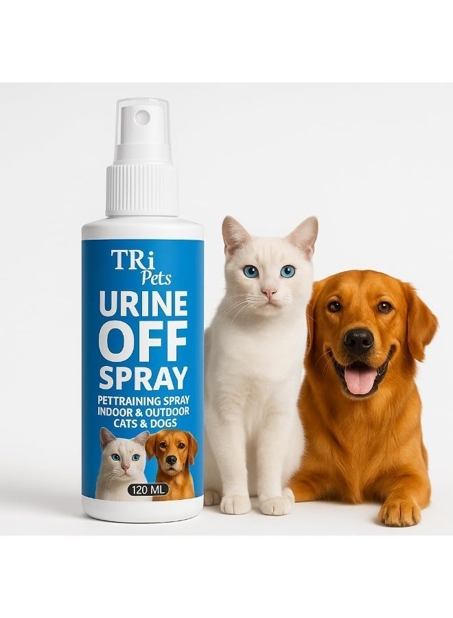 TRI Pets Urine Off Spray Bio-Enzymatic Stain & Odor Remover for Dogs & Cats, Prevents Re-Marking, Safe for Home & Pets, Fresh Scent, 120ml - Image 4